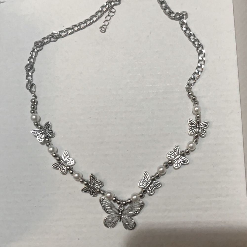 silver necklace